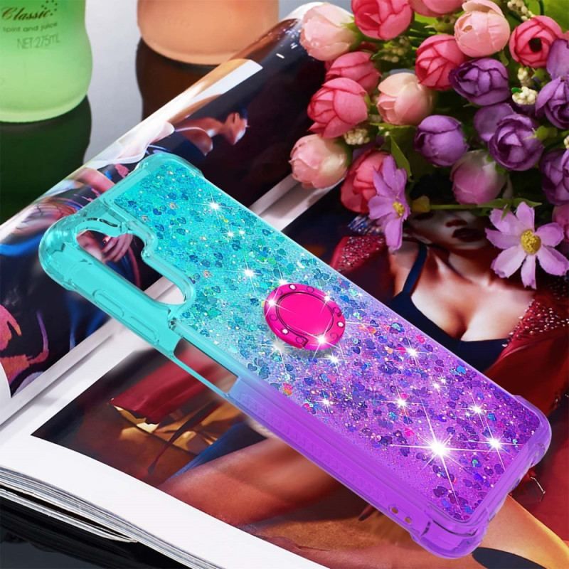 Coque Samsung Galaxy A54 5G Paillettes Anneau-Support