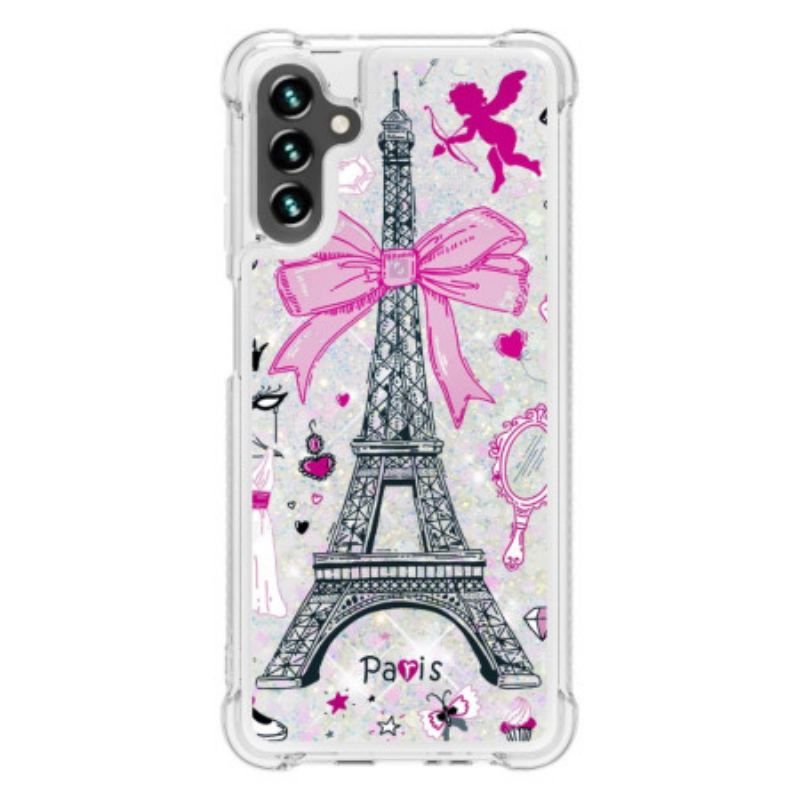 Coque Samsung Galaxy A54 5G Paillettes Tour Eiffel