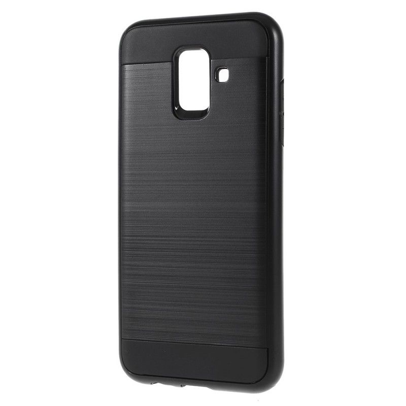 Coque Samsung Galaxy A6 Fibre Carbone Brossée