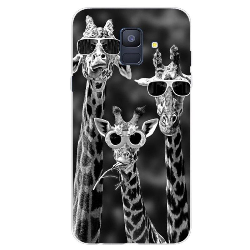 Coque Samsung Galaxy A6 Girafes À Lunettes