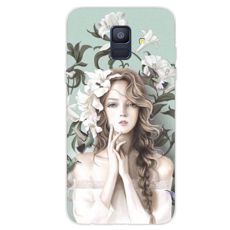 Coque Samsung Galaxy A6 La Femme À Fleurs