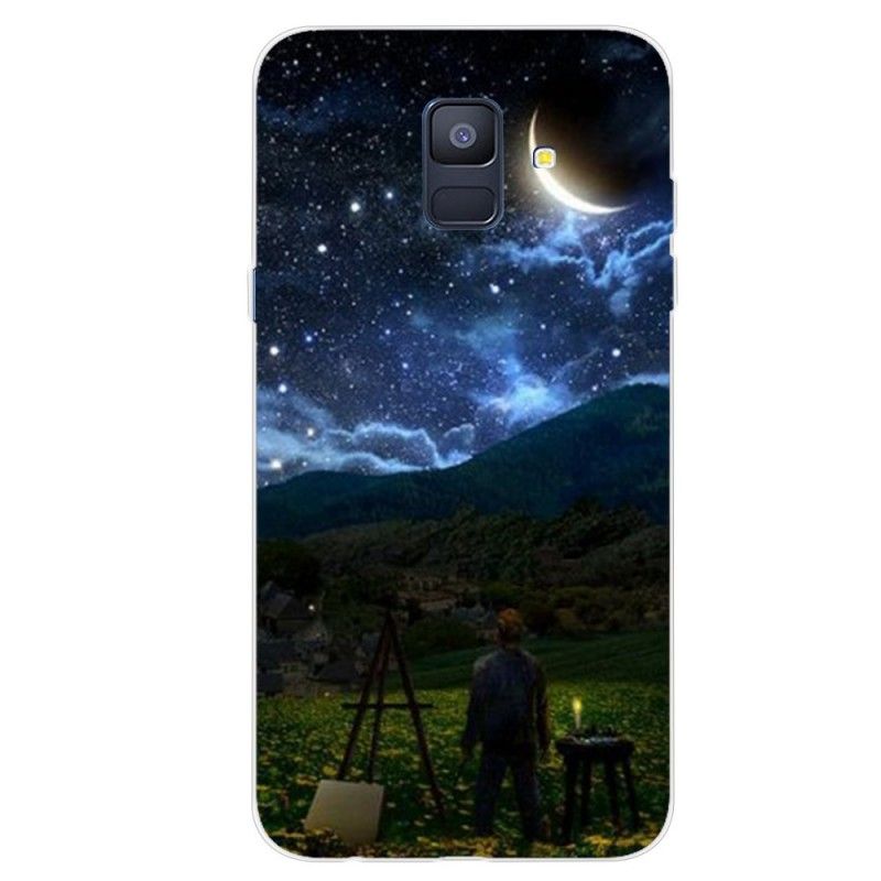 Coque Samsung Galaxy A6 Peintre Dans La Nuit