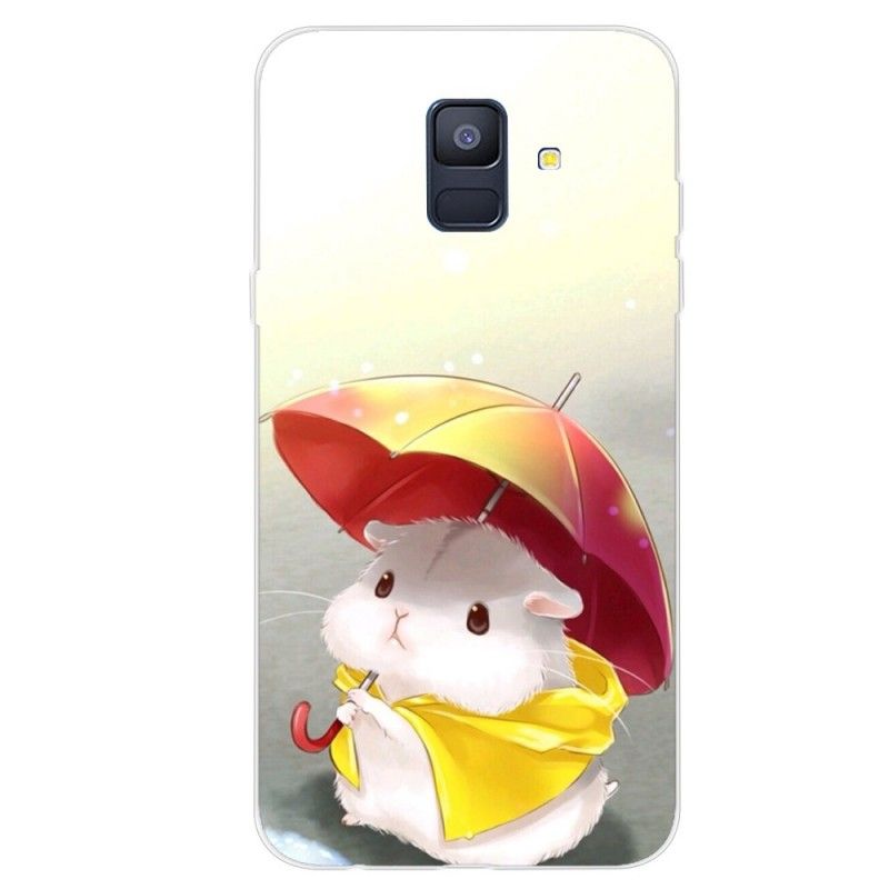 Coque Samsung Galaxy A6 Souris Sous La Pluie