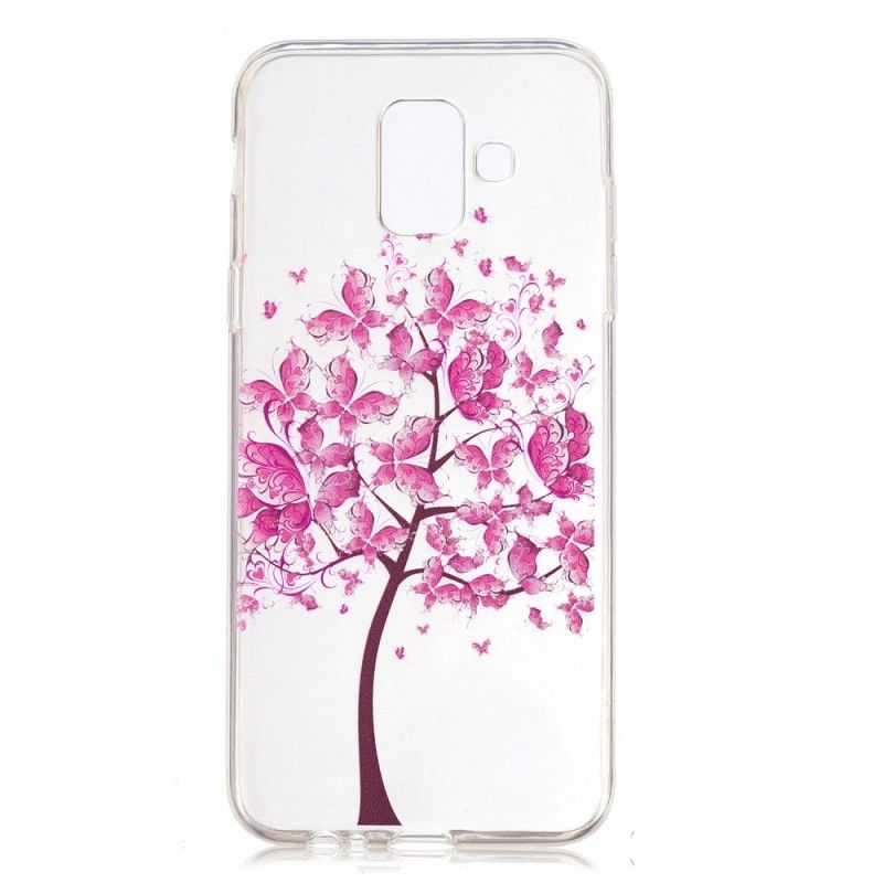 Coque Samsung Galaxy A6 Transparente Arbre À Papillons