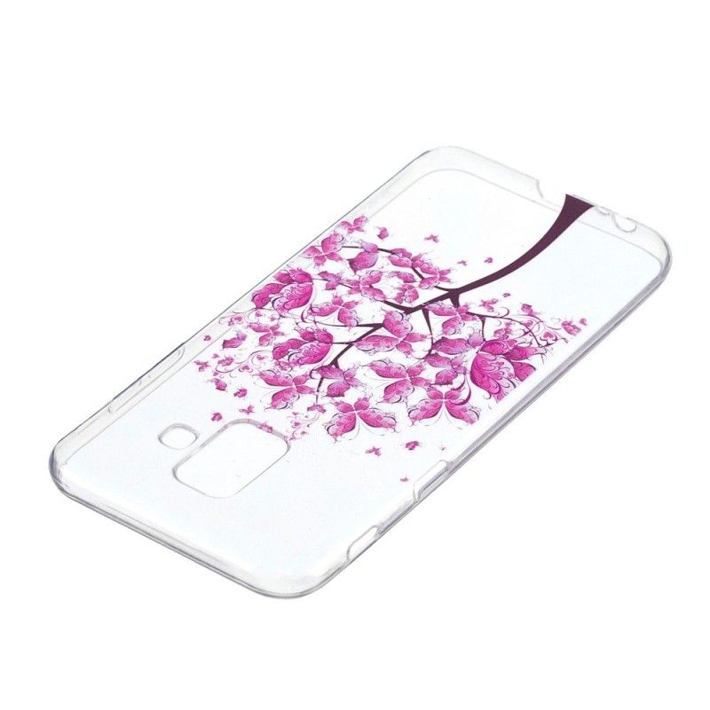 Coque Samsung Galaxy A6 Transparente Arbre À Papillons