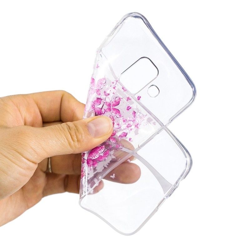 Coque Samsung Galaxy A6 Transparente Arbre À Papillons