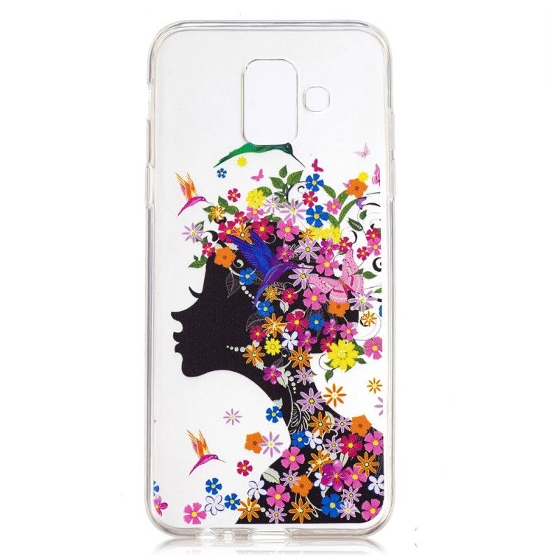 Coque Samsung Galaxy A6 Transparente Chevelure Fleuri