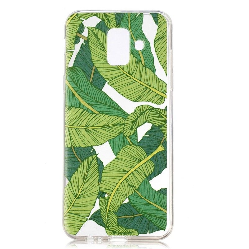 Coque Samsung Galaxy A6 Transparente Feuilles Graphiques