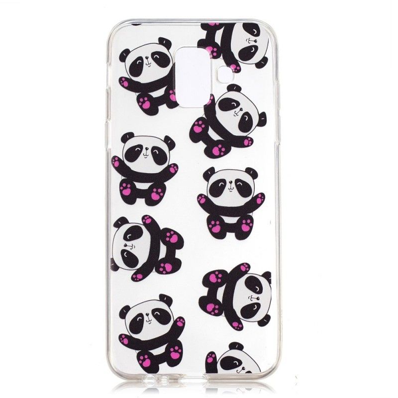 Coque Samsung Galaxy A6 Transparente Pandas Have Fun