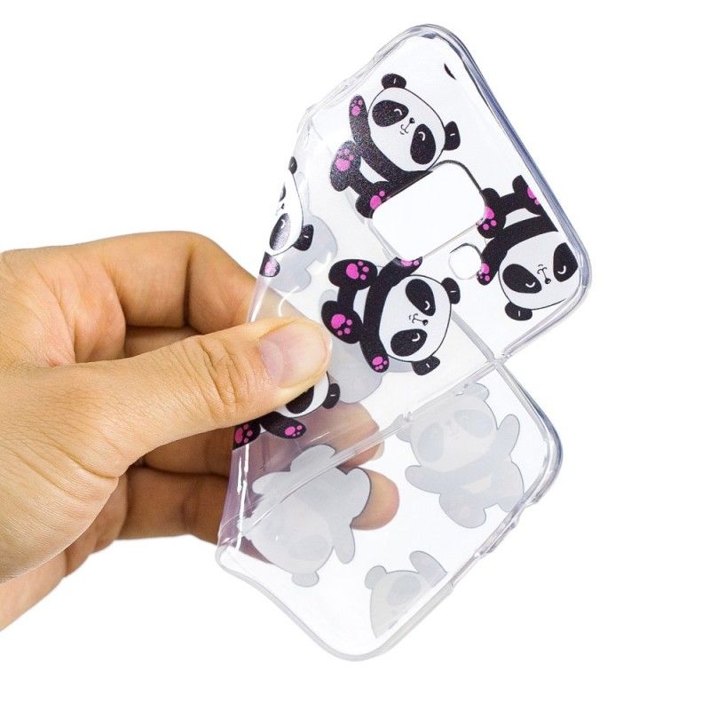 Coque Samsung Galaxy A6 Transparente Pandas Have Fun