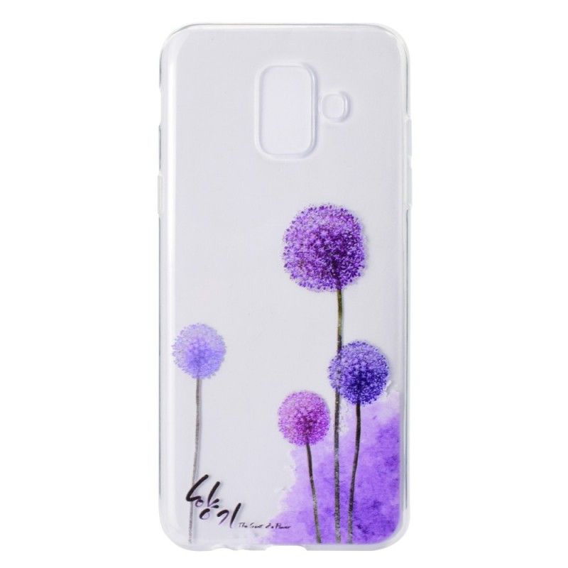 Coque Samsung Galaxy A6 Transparente Pissenlits Colorés