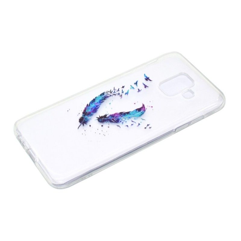 Coque Samsung Galaxy A6 Transparente Plumes