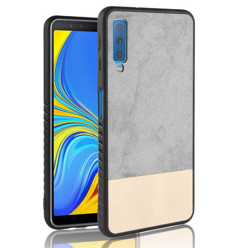 Coque Samsung Galaxy A7 Bicolore Simili Cuir