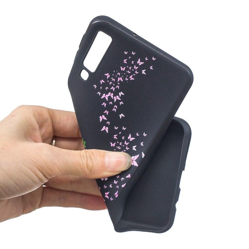 Coque Samsung Galaxy A7 Femme À La Tête Fleurie