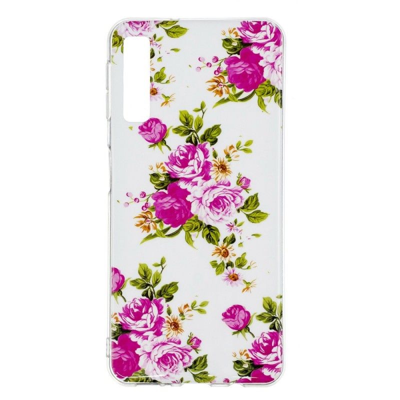 Coque Samsung Galaxy A7 Fleurs Liberty Fluorescente