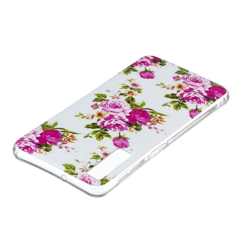 Coque Samsung Galaxy A7 Fleurs Liberty Fluorescente