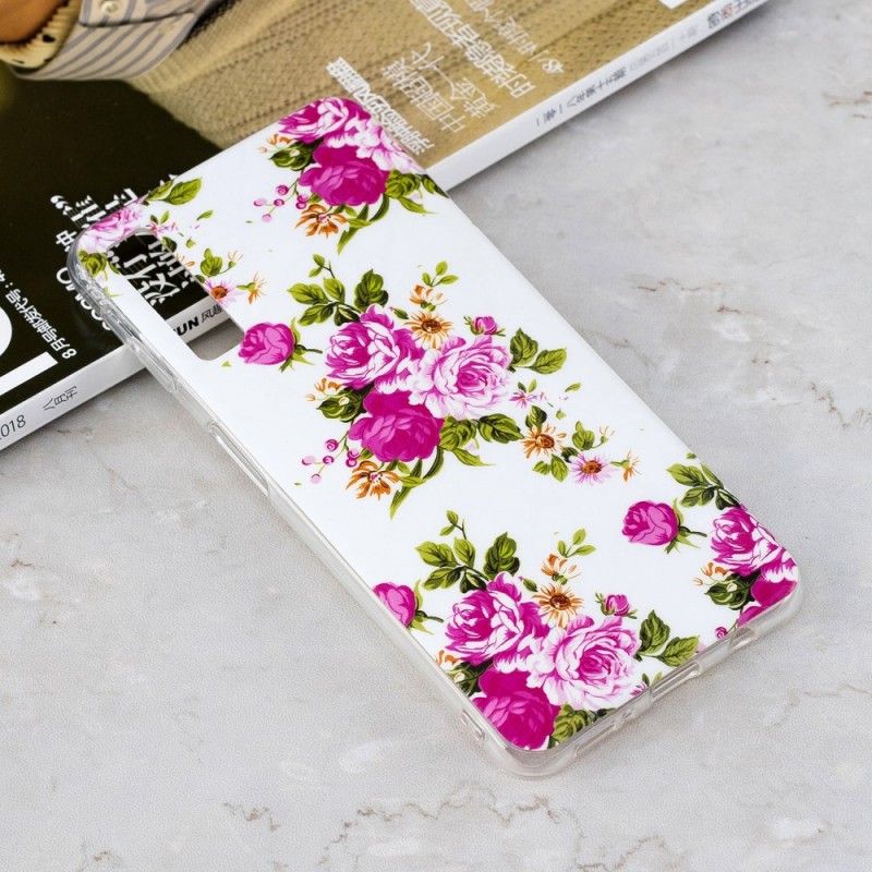 Coque Samsung Galaxy A7 Fleurs Liberty Fluorescente