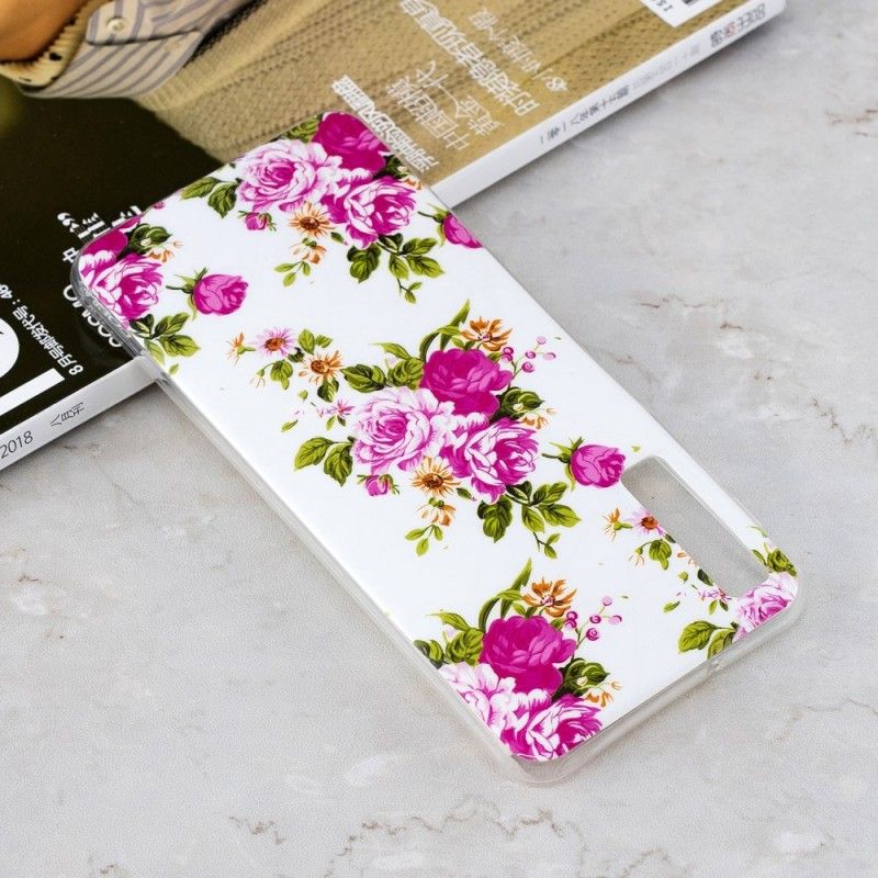 Coque Samsung Galaxy A7 Fleurs Liberty Fluorescente