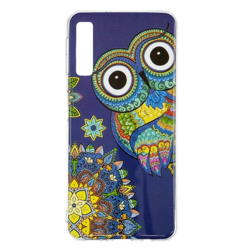 Coque Samsung Galaxy A7 Hibou Mandala Fluorescente