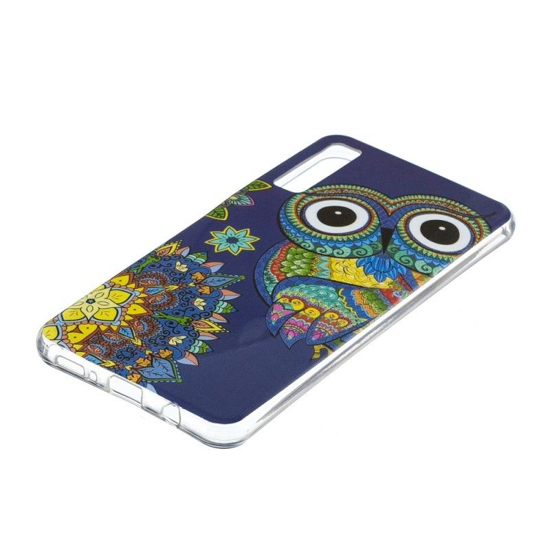 Coque Samsung Galaxy A7 Hibou Mandala Fluorescente