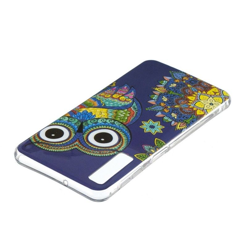 Coque Samsung Galaxy A7 Hibou Mandala Fluorescente