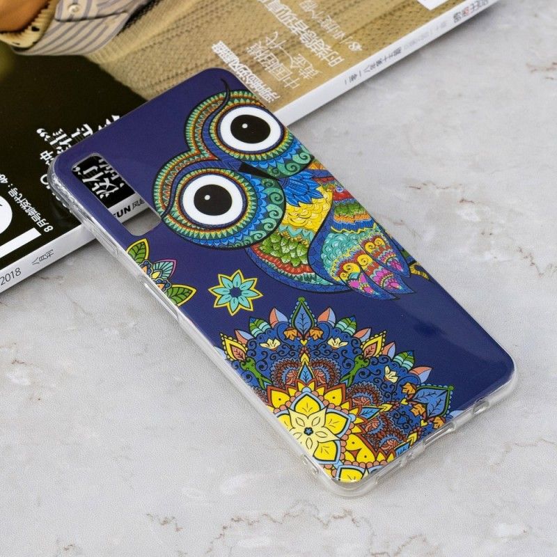 Coque Samsung Galaxy A7 Hibou Mandala Fluorescente