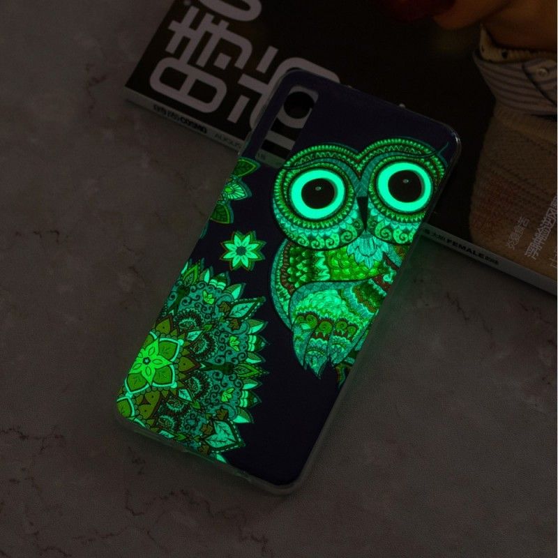 Coque Samsung Galaxy A7 Hibou Mandala Fluorescente