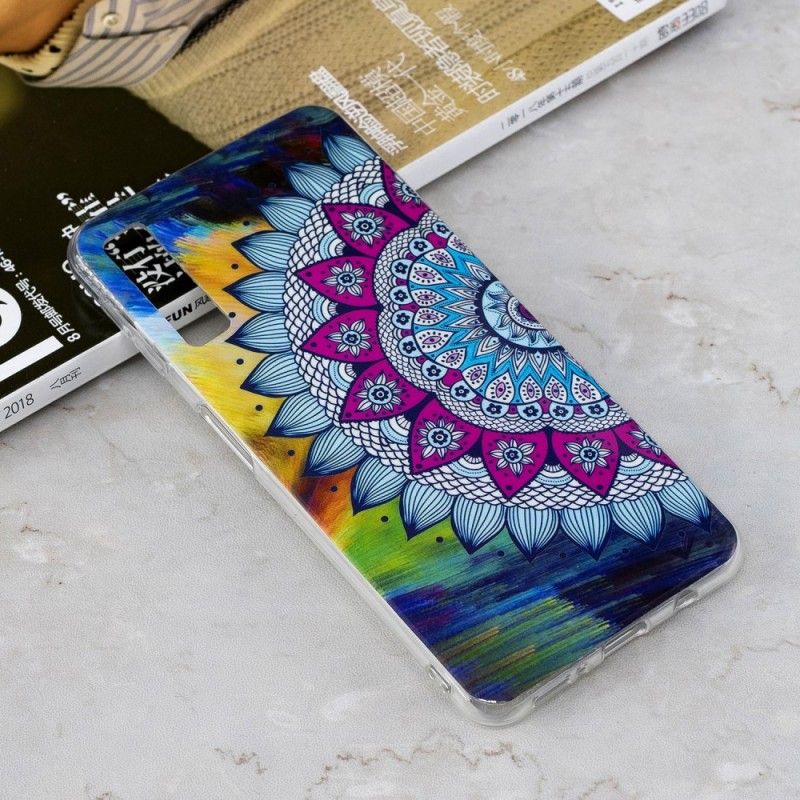 Coque Samsung Galaxy A7 Mandala Coloré Fluorescente