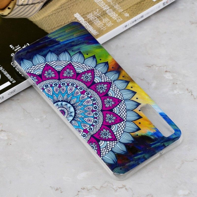 Coque Samsung Galaxy A7 Mandala Coloré Fluorescente