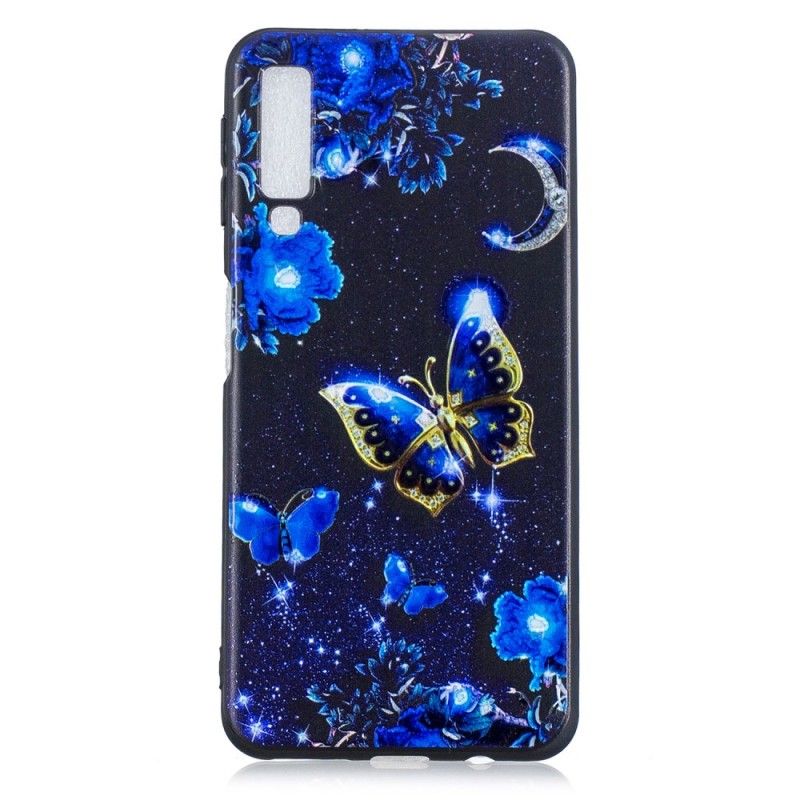 Coque Samsung Galaxy A7 Papillon D'or