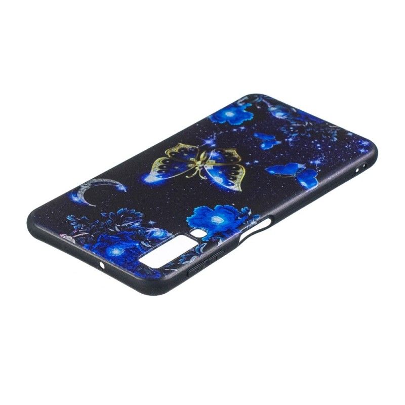 Coque Samsung Galaxy A7 Papillon D'or