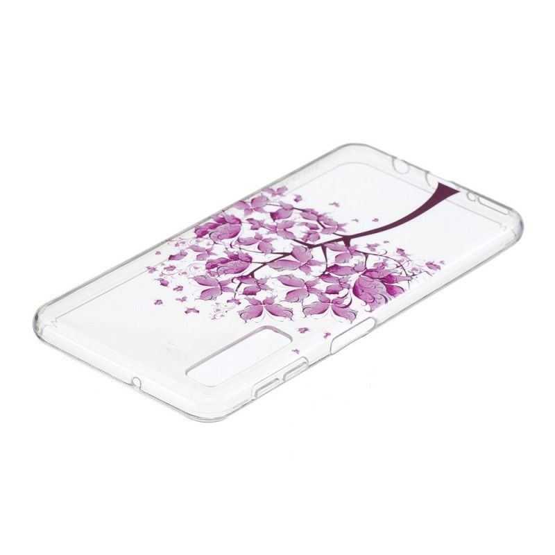 Coque Samsung Galaxy A7 Transparente Arbre À Papillon