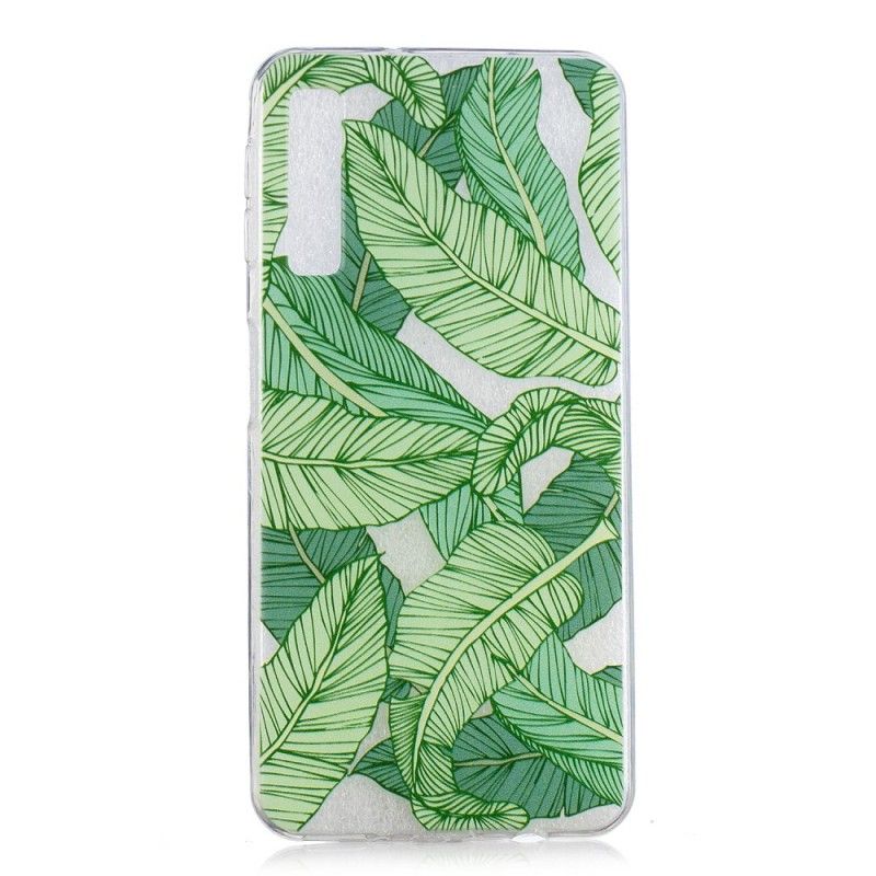 Coque Samsung Galaxy A7 Transparente Feuilles Graphiques