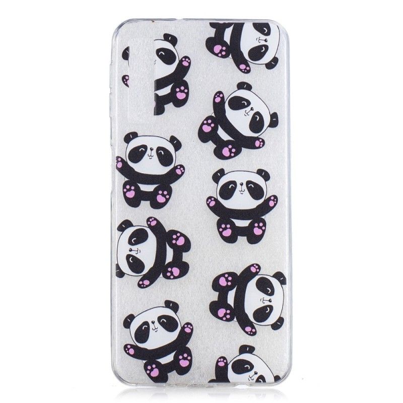 Coque Samsung Galaxy A7 Transparente Pandas Have Fun