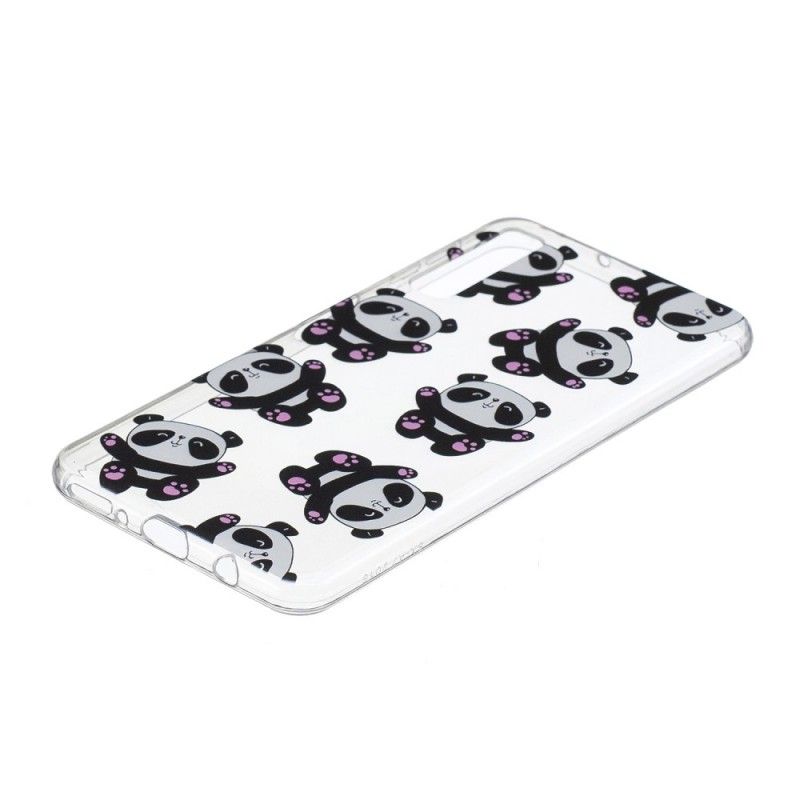 Coque Samsung Galaxy A7 Transparente Pandas Have Fun