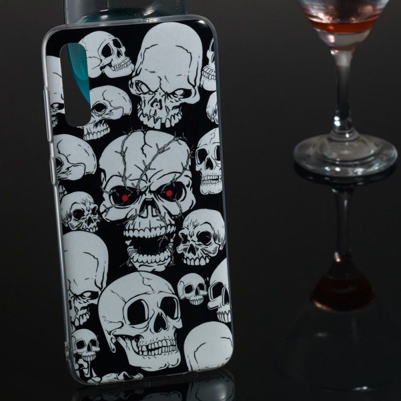 Coque Samsung Galaxy A70 Attention Têtes De Mort Fluorescente