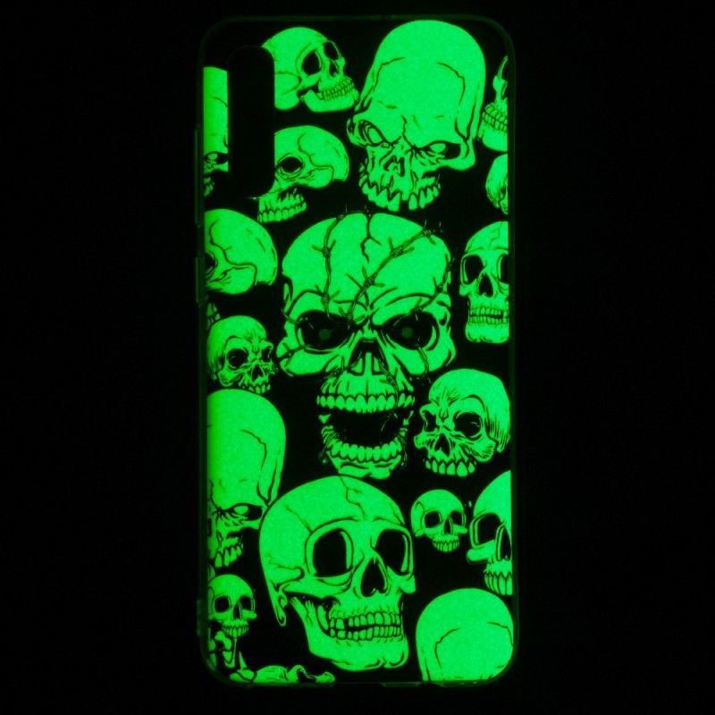 Coque Samsung Galaxy A70 Attention Têtes De Mort Fluorescente