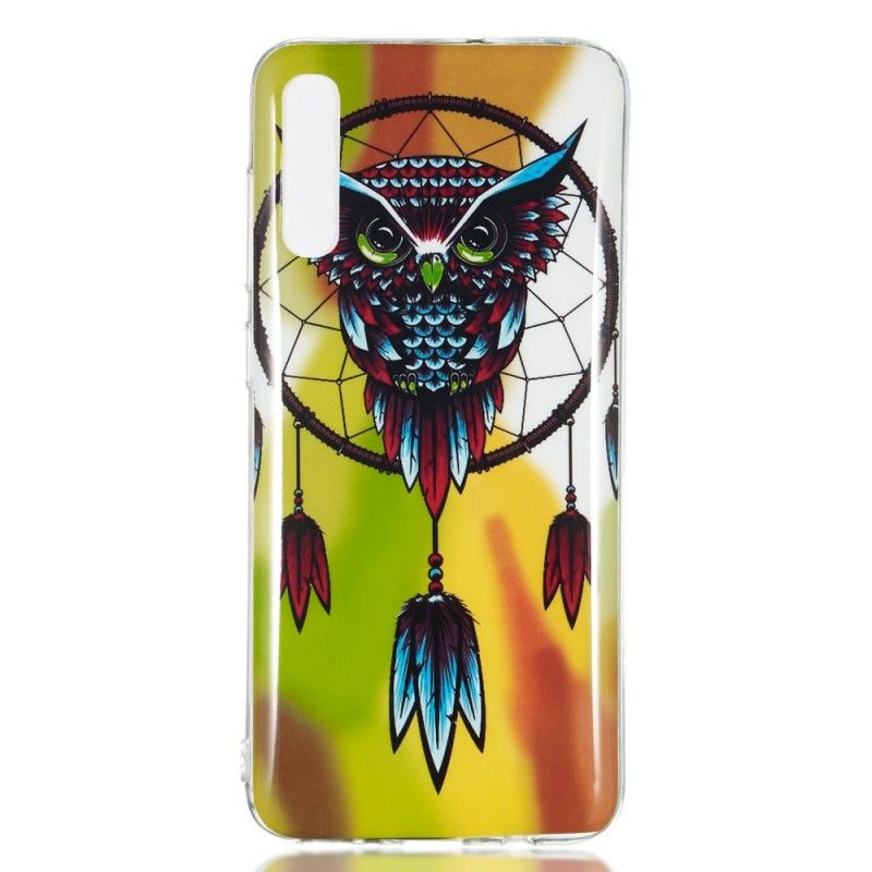 Coque Samsung Galaxy A70 Attrape Rêves Hibou Fluorescente