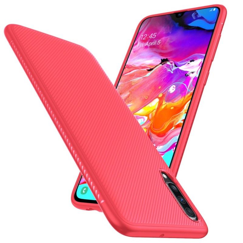 Coque Samsung Galaxy A70 Fibre Carbone Twill