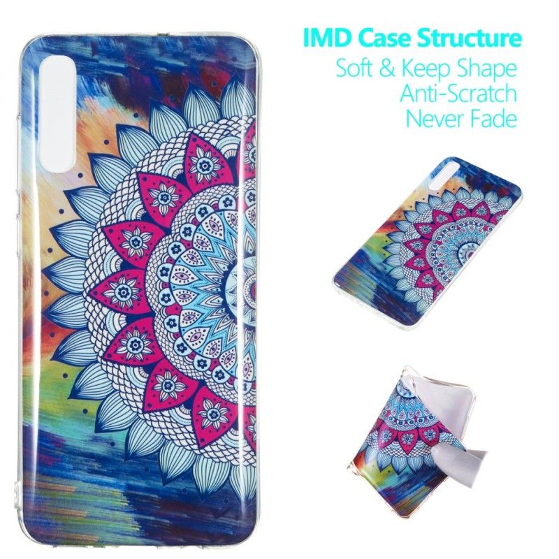 Coque Samsung Galaxy A70 Mandala Coloré Fluorescente