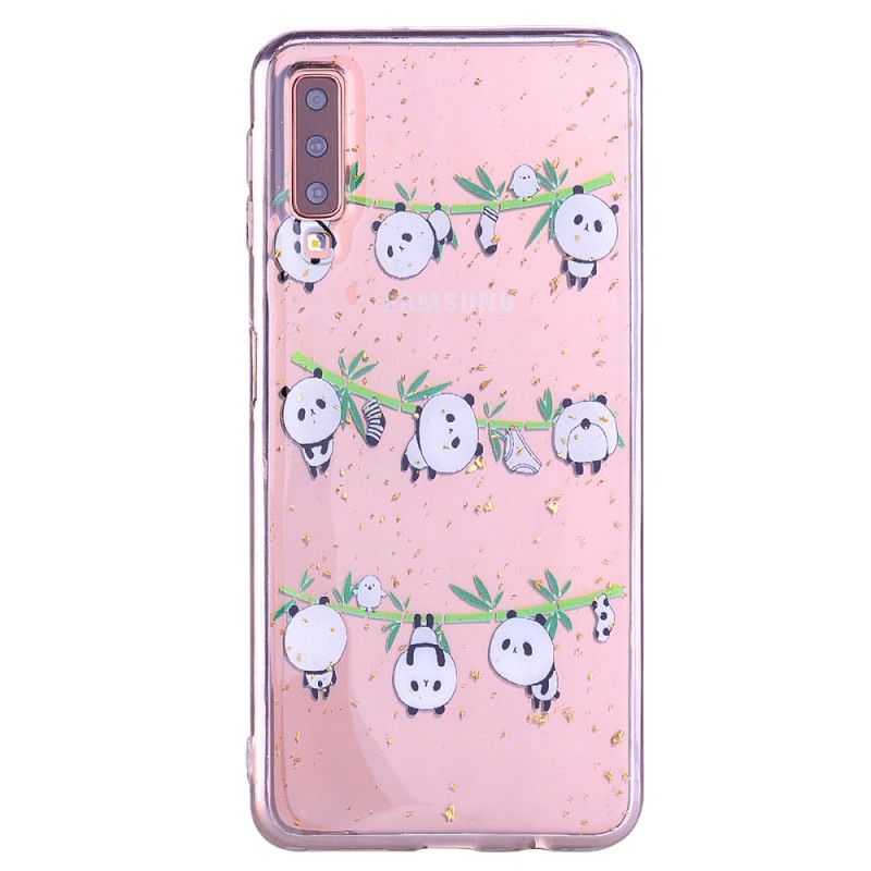 Coque Samsung Galaxy A70 Pandas Fun Et Paillettes