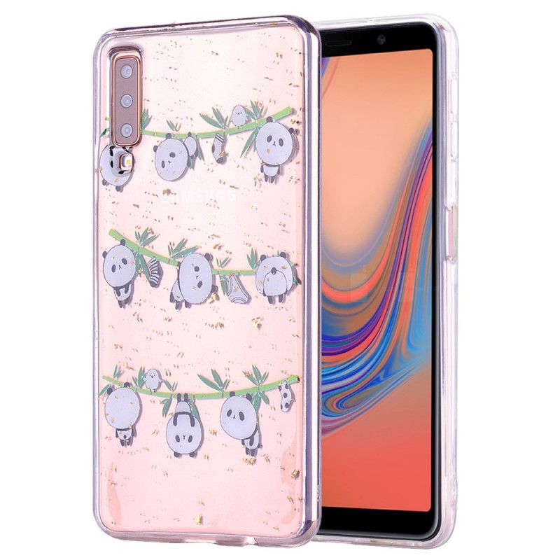 Coque Samsung Galaxy A70 Pandas Fun Et Paillettes