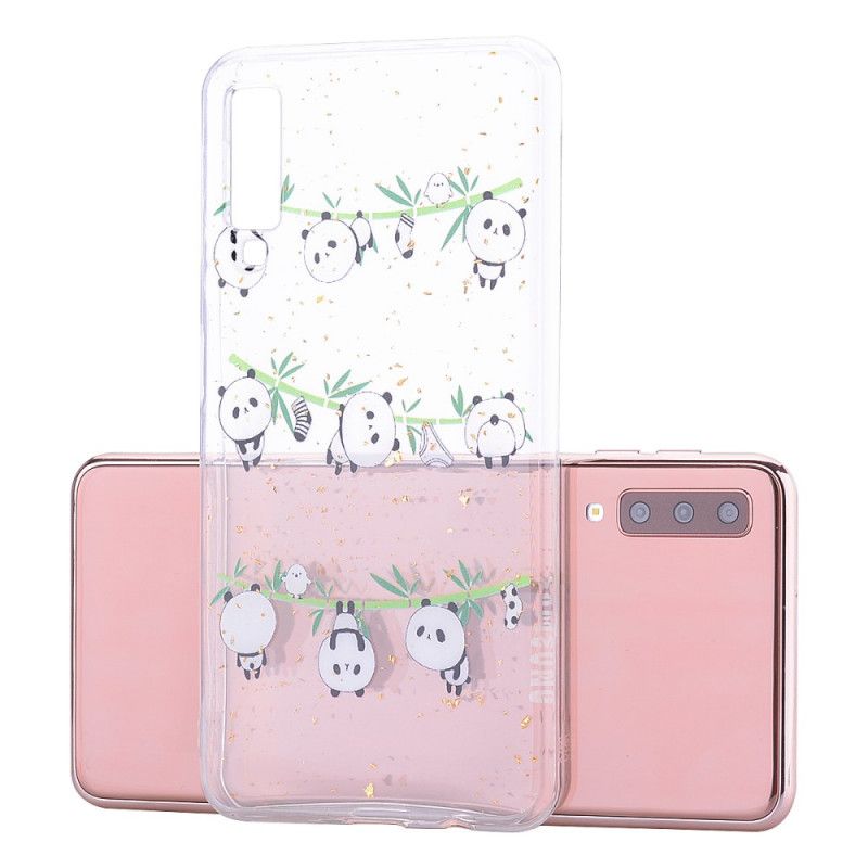 Coque Samsung Galaxy A70 Pandas Fun Et Paillettes