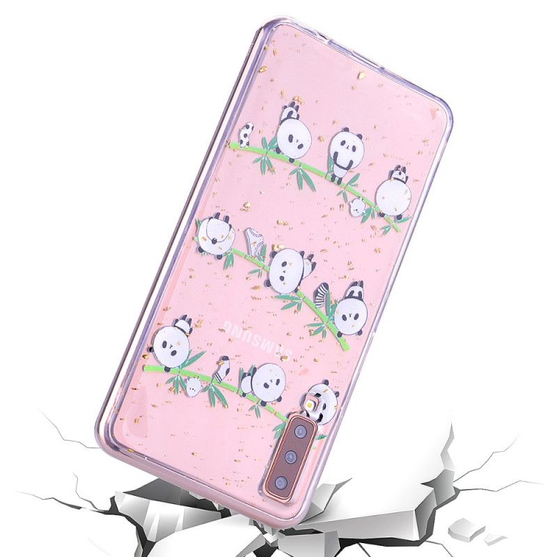 Coque Samsung Galaxy A70 Pandas Fun Et Paillettes