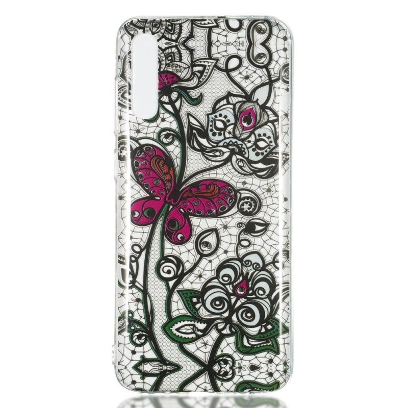 Coque Samsung Galaxy A70 Papillon Et Dentelle