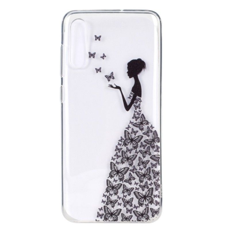 Coque Samsung Galaxy A70 Transparente Robe Papillons