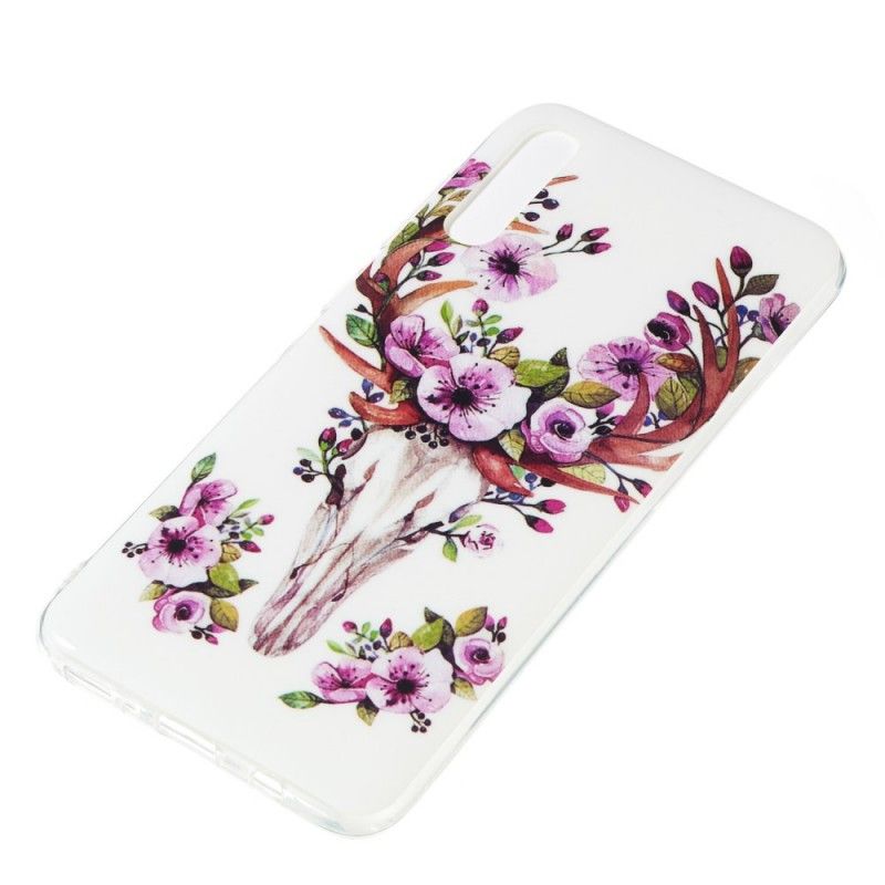 Coque Samsung Galaxy A70 Wapiti Fleuri Fluorescente