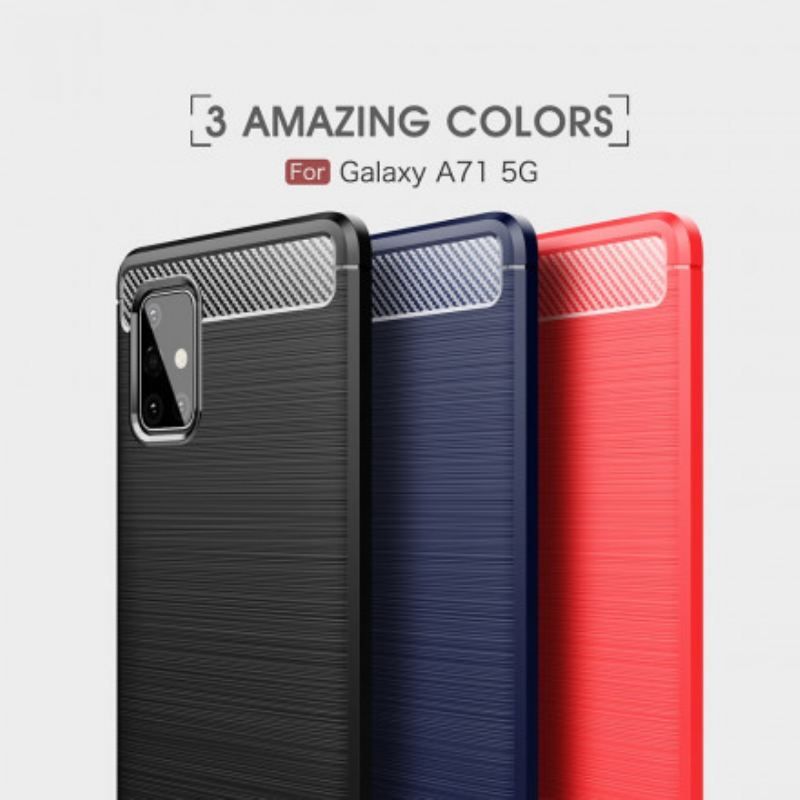 Coque Samsung Galaxy A71 5G Fibre Carbone Brossée
