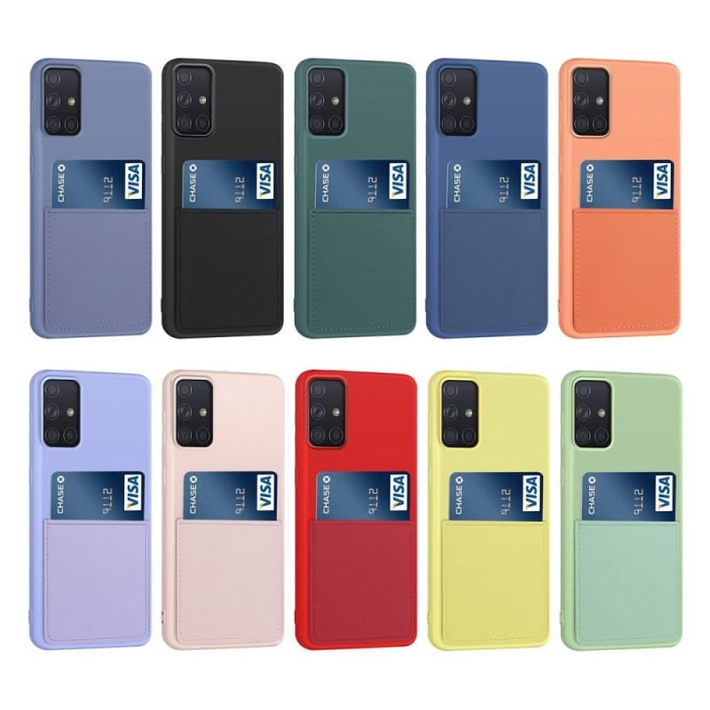 Coque Samsung Galaxy A71 5G Silicone Liquide Porte Cartes