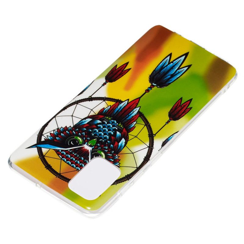 Coque Samsung Galaxy A71 Attrape Rêves Hibou Fluorescente